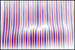 Optical generation of surface acoustic waves guided at the linear boundary between two thin films