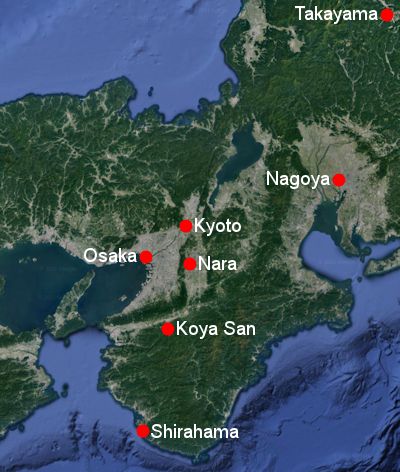 Map of Kansai