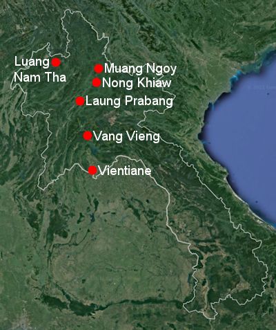 Map of Laos