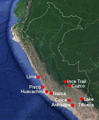 Map of Peru