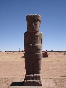 Statues in Tiahuanaco Ruins