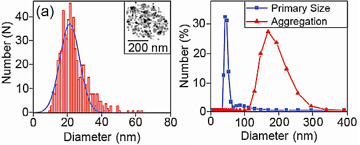 Size of Zinc oxide nano particles and aggregates